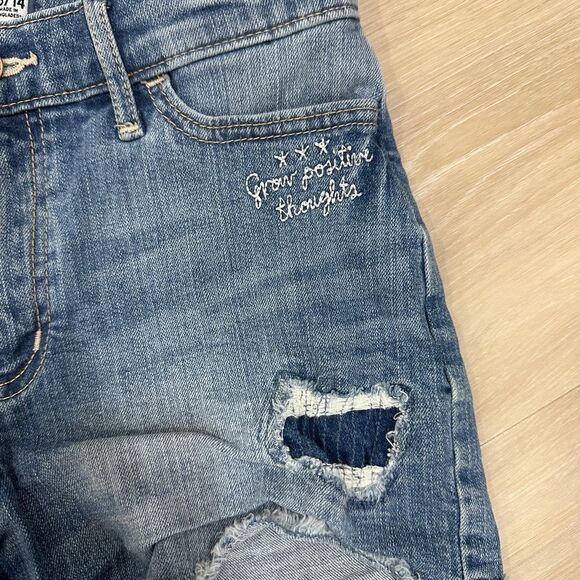 Abercrombie Kids Girls Jean Shorts, 2 pairs, Blue AND Black, Size 13/14 - Picture 4 of 8